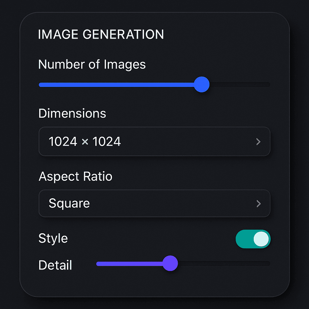 UI Controls Interface